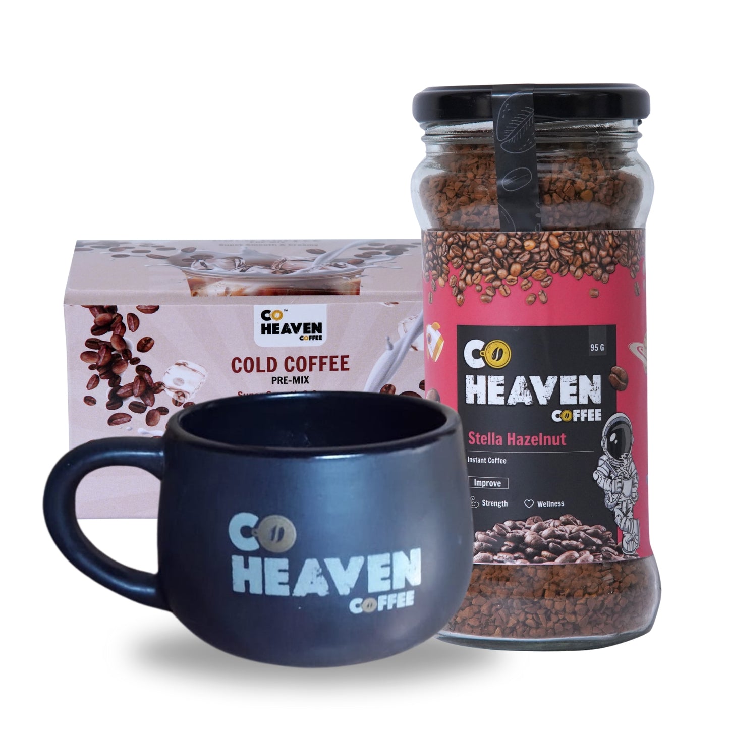 Cold coffee MUG Combo, Cold Coffee & Stella Hazelnut FD 95gm (Combo of 2)