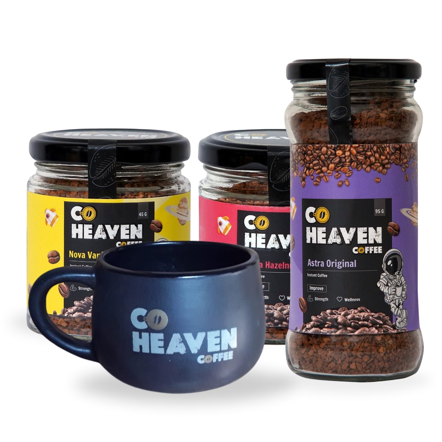Free MUG Combo, Astra Original 95gm & Nova Vanilla 45gm & Stella Hazelnut 45gm (Combo of 3)